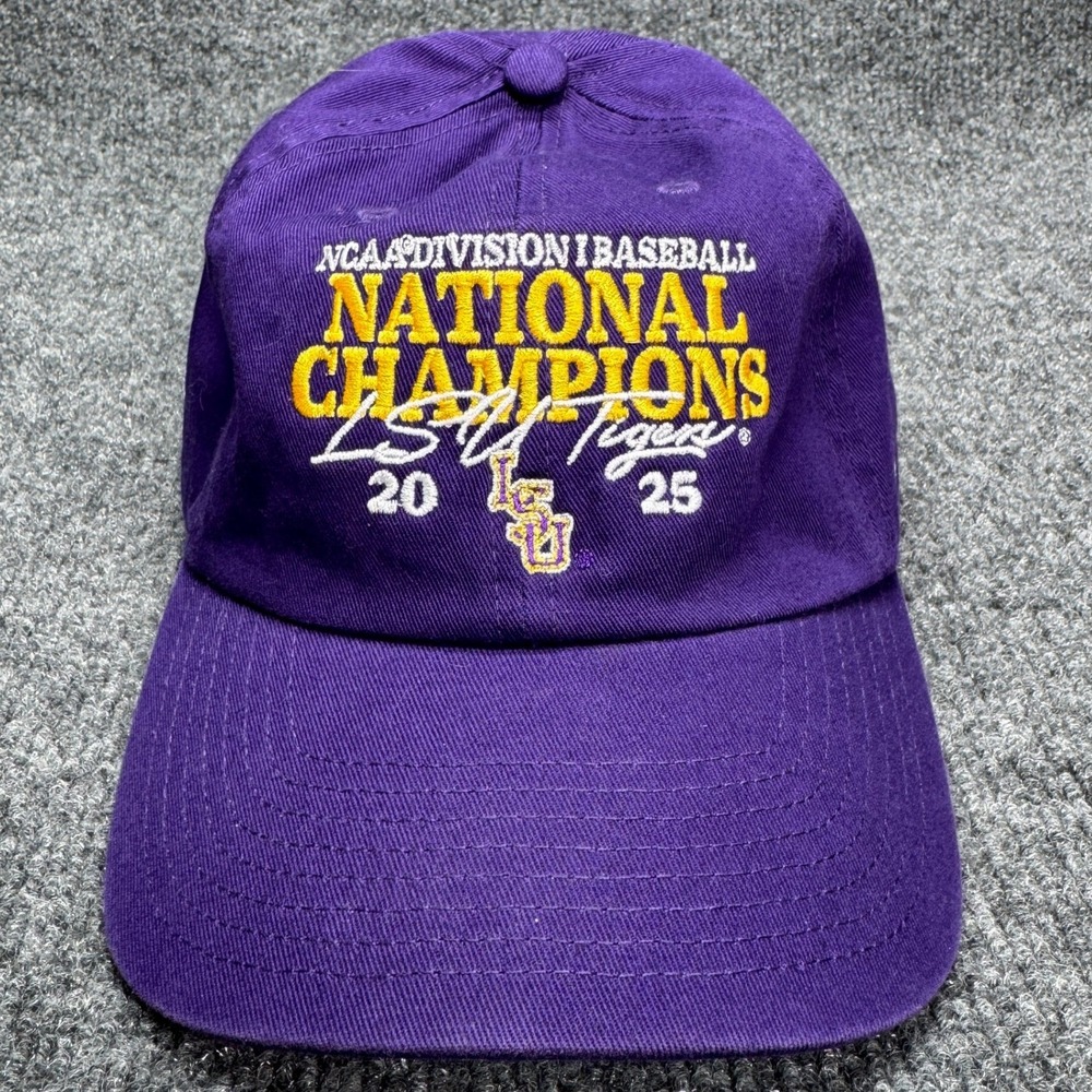 LSU Tigers 47 Brand Baseball Hat Mens OSFA Purple Champions 2023 National